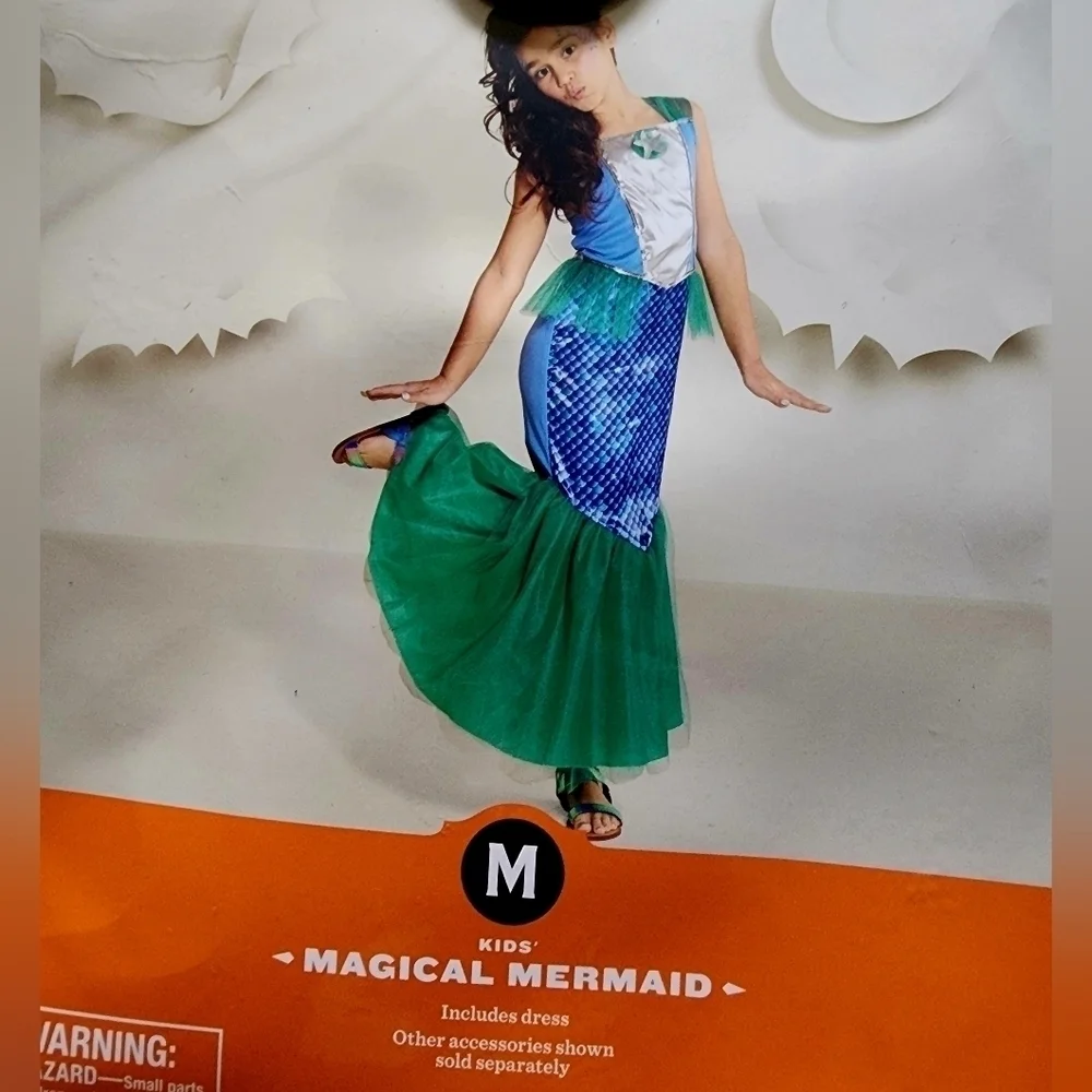 New girl's Mermaid Halloween Costume / dress For Every Sea Creature size M (8)
